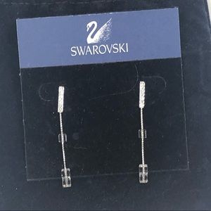 Swarovski Silver tone Dangle earrings
